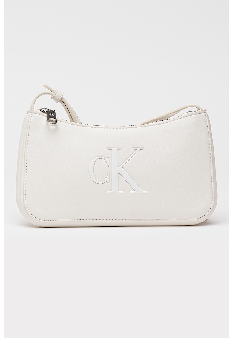 Geanta crossbody de piele ecologica Bold - Alb