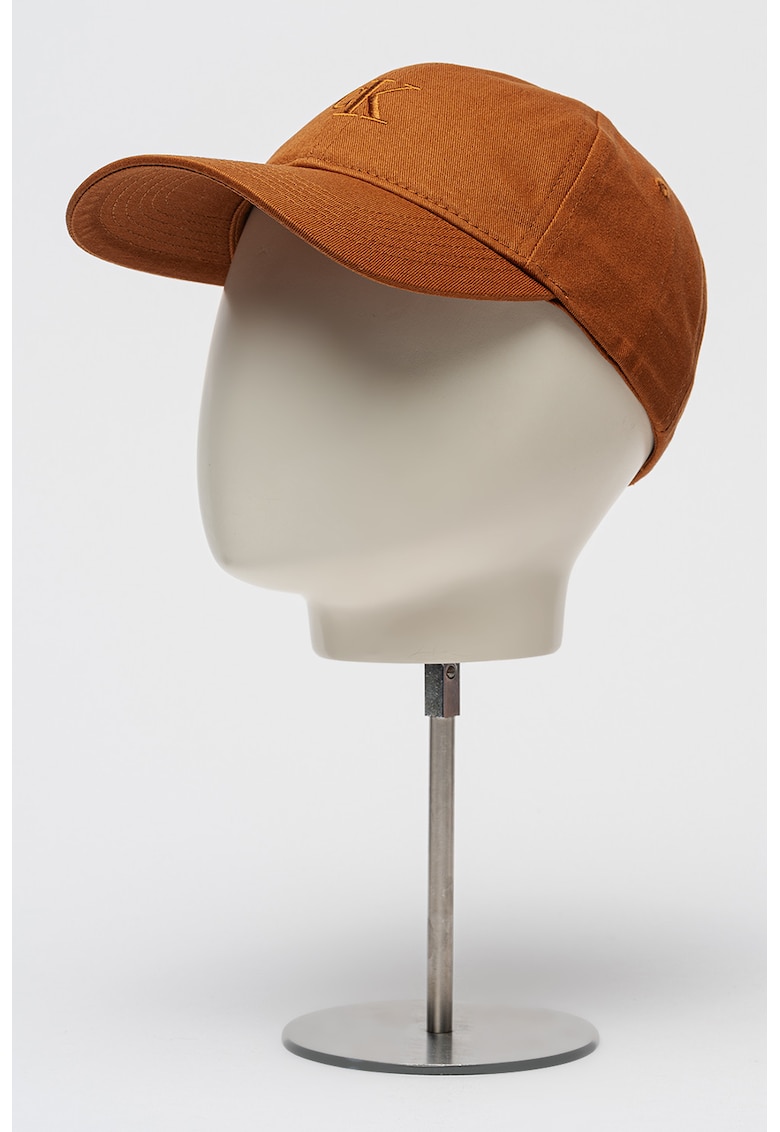 Sapca baseball din bumbac cu broderie logo - Maro scortisoara