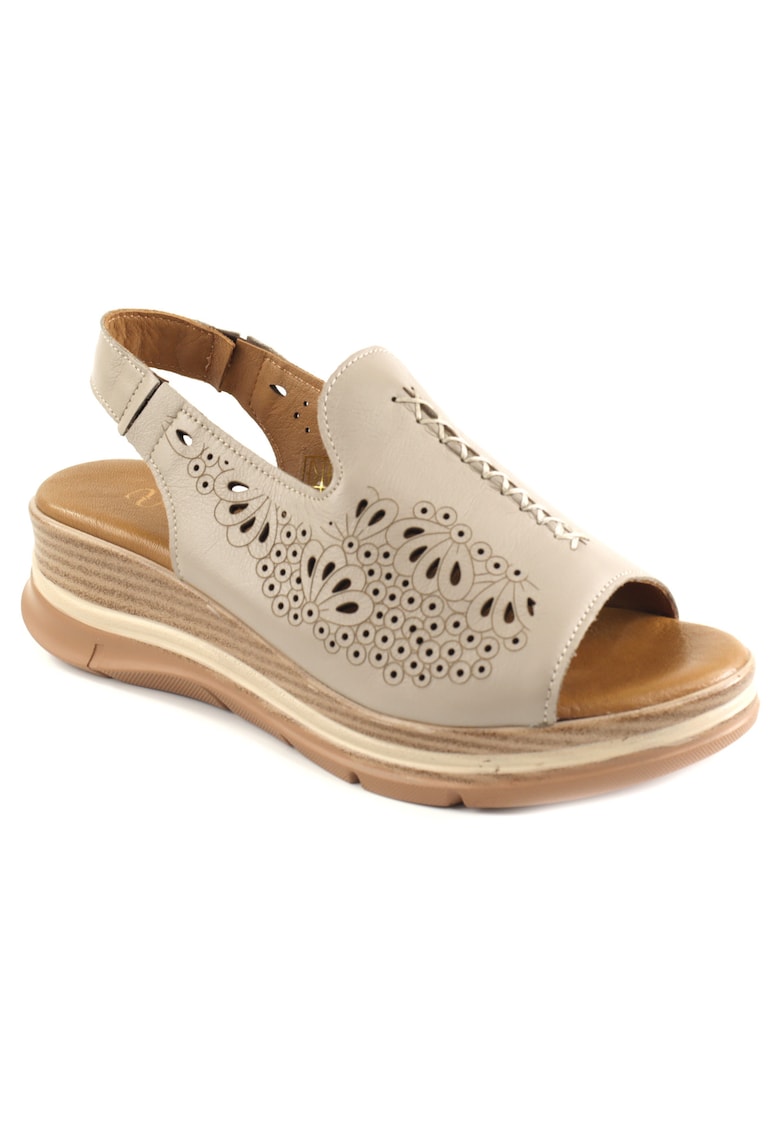 Sandale dama piele naturala D22 S643 - Bej