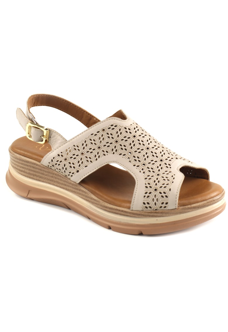 Sandale dama piele naturala D22 S627 - Argintiu