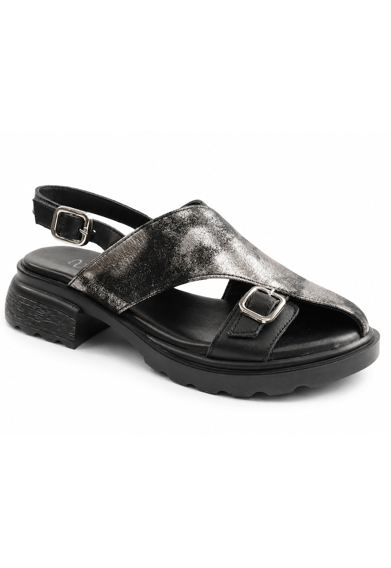 Sandale dama piele naturala D22 S636 - Negru