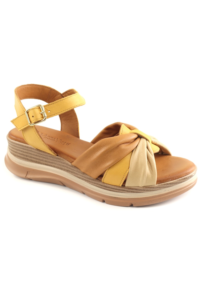 Sandale dama piele naturala D45 2717 - Galben
