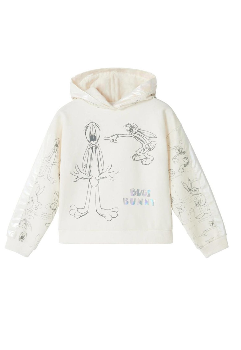 Hanorac cu imprimeu irizant cu Bugs Bunny -