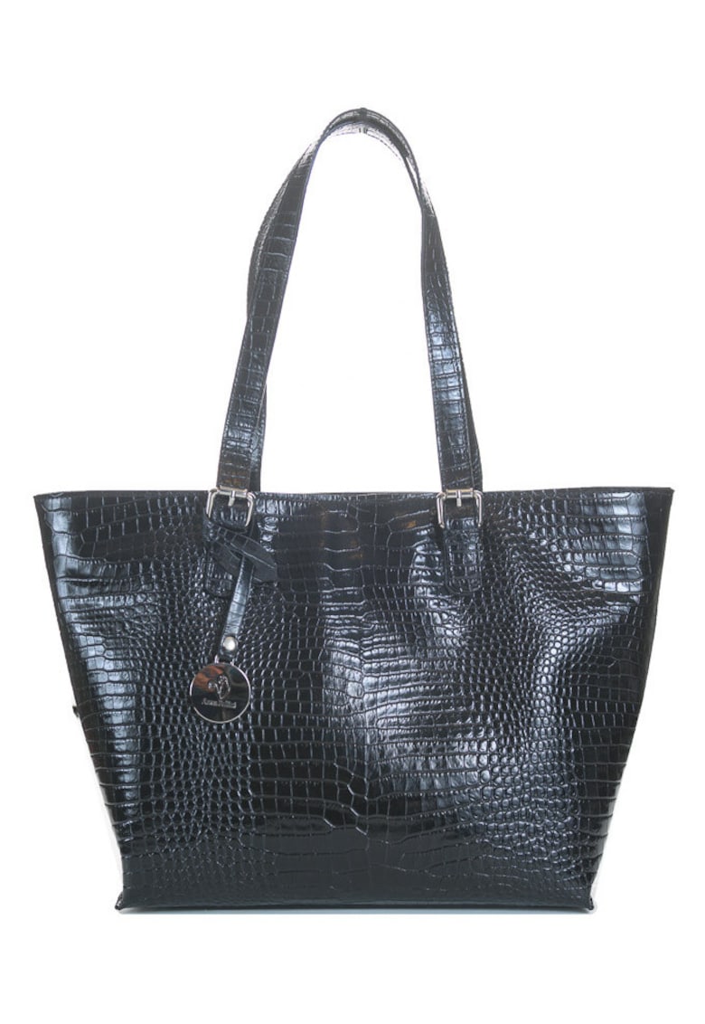 Geanta Dama Yvette Piele naturala - croco negru