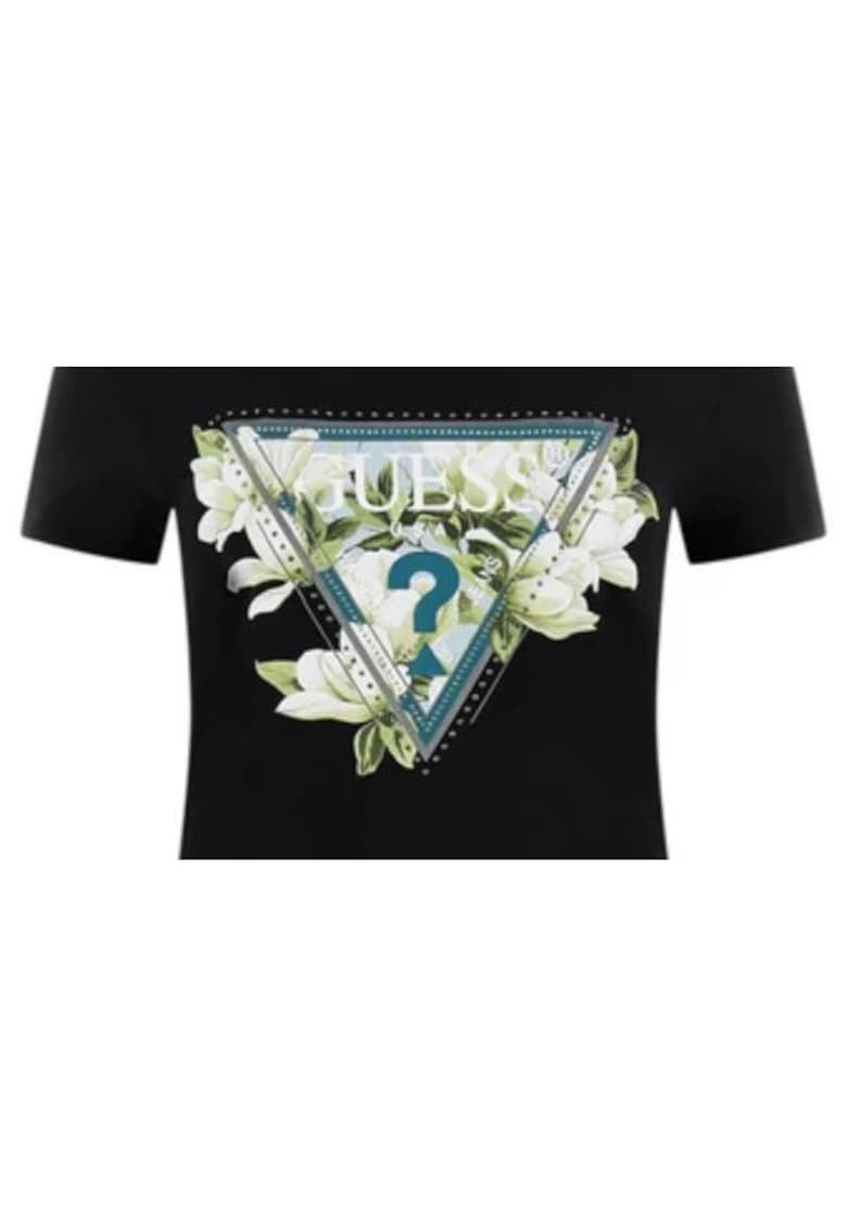 Tricou crop cu imprimeu