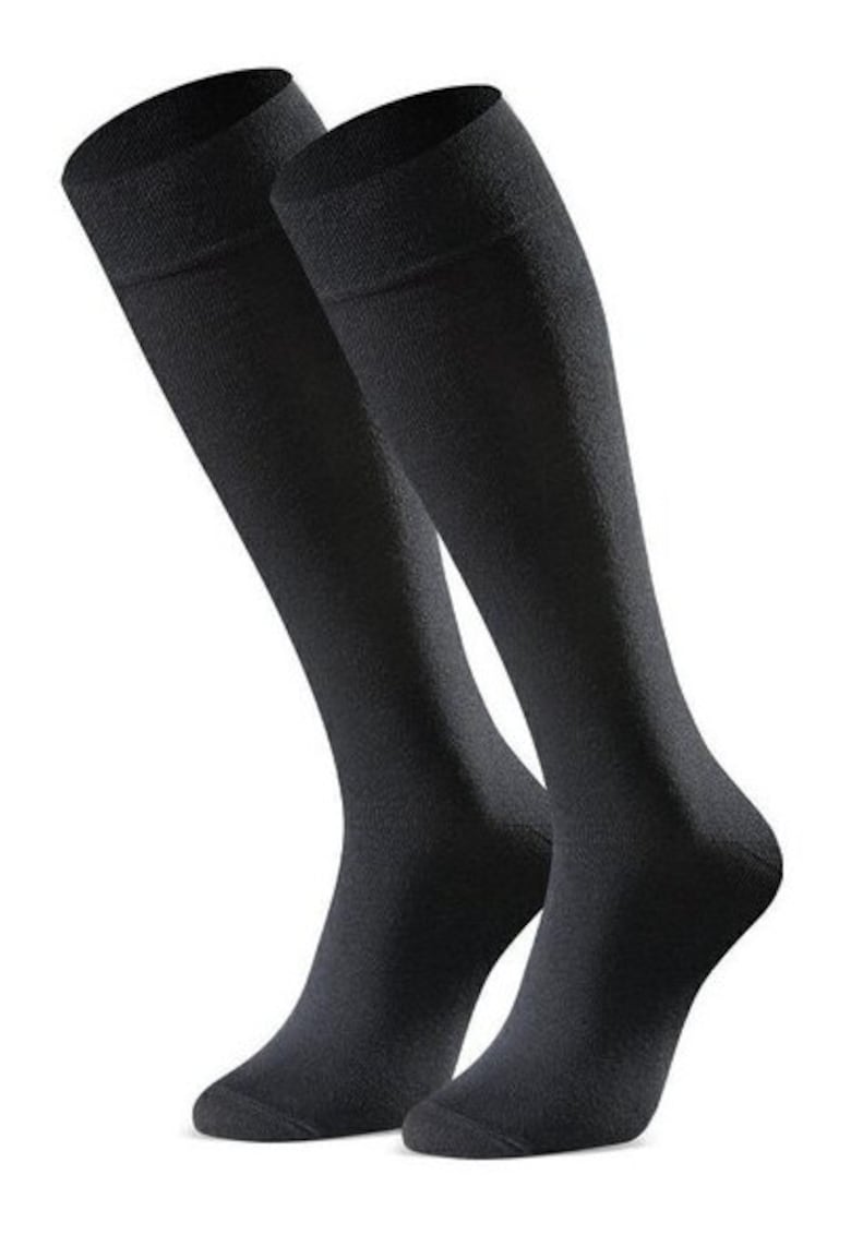 Sosete simple trei sfert S027 - Gri grafit