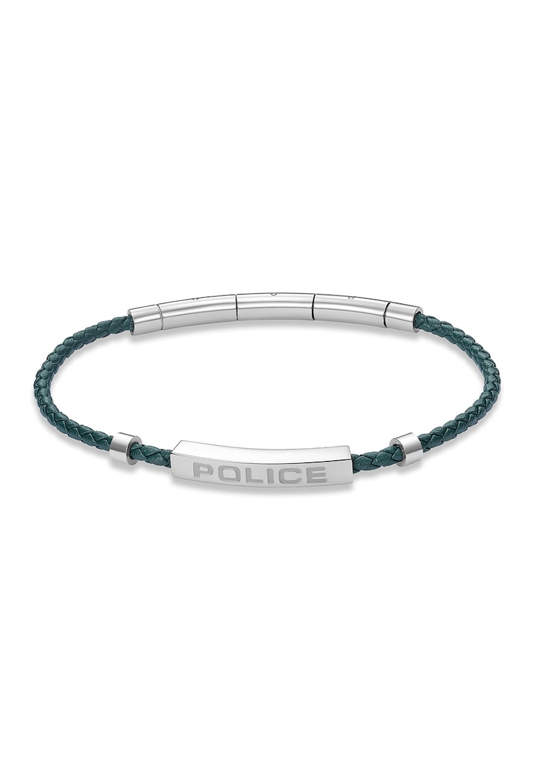 Bratara de piele cu logo metalic