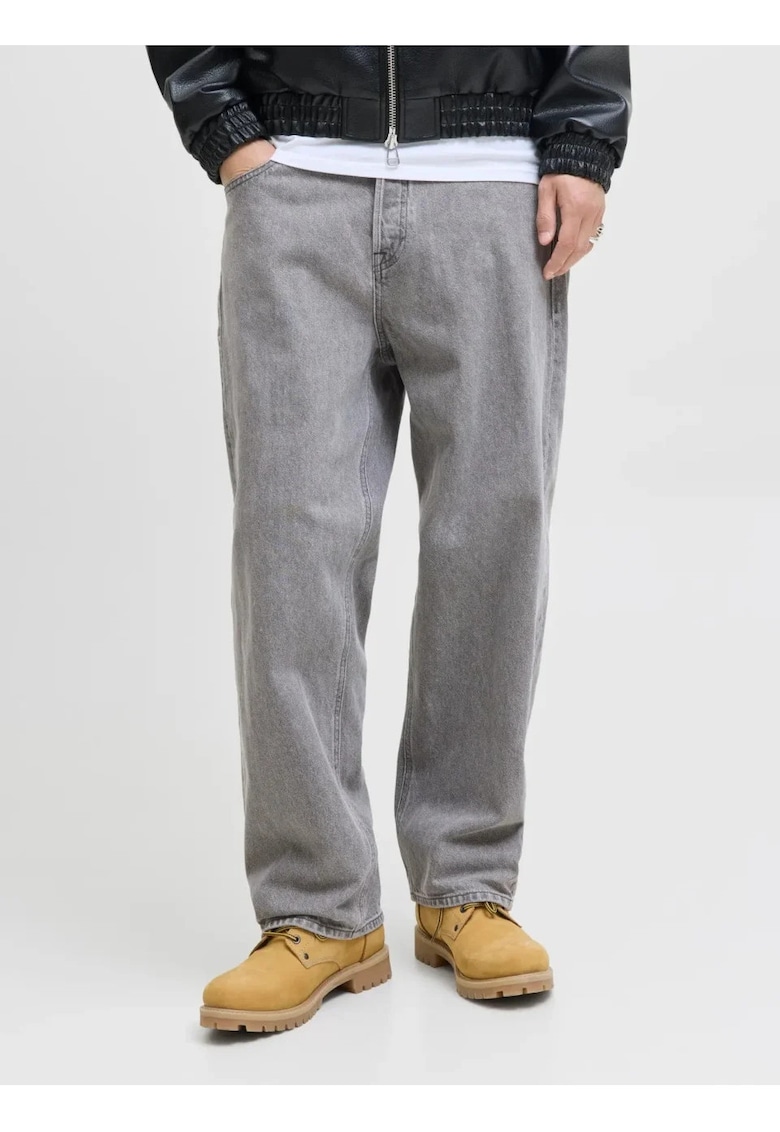Blugi barbati ALEX - cu talie inalta si croiala Baggy fit - Gri - W29 L34