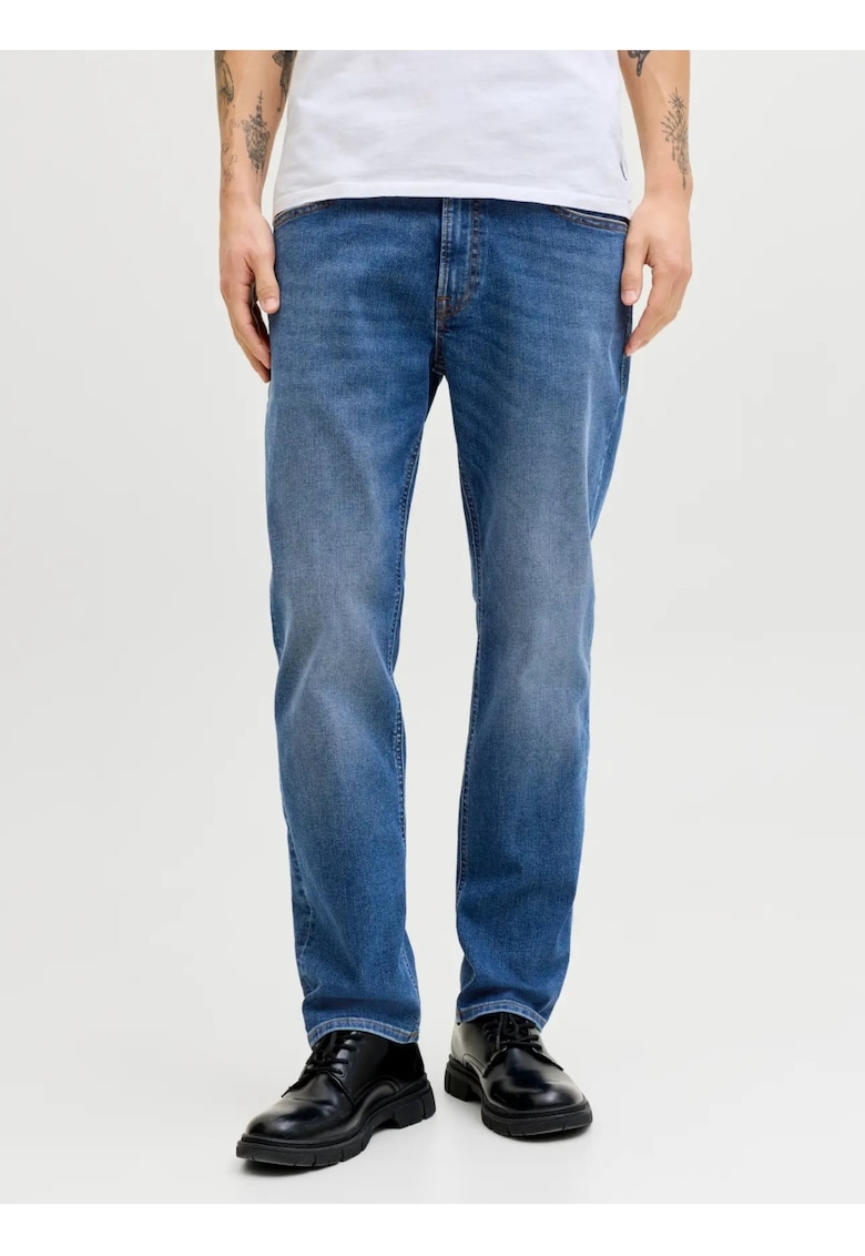 Blugi barbati CLARK - cu talie medie si croiala Regular fit - Albastru - W38 L32