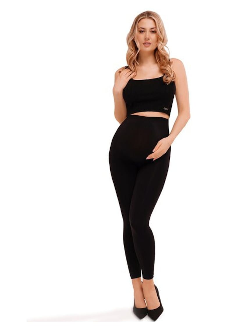 Colanti microfibra pentru gravide Bella Mama 90 den - Negru