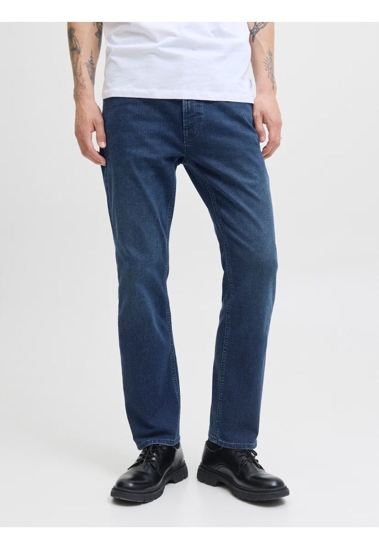 Blugi barbati CLARK - cu talie joasa si croiala Regular fit - Indigo - W38 L32