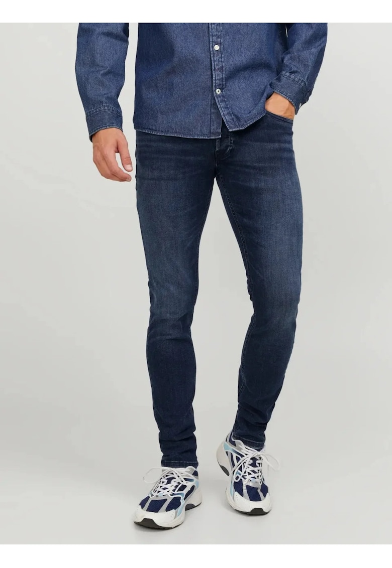 Blugi barbati Glenn - cu talie joasa si croiala Slim fit - Albastru inchis - W29 L34