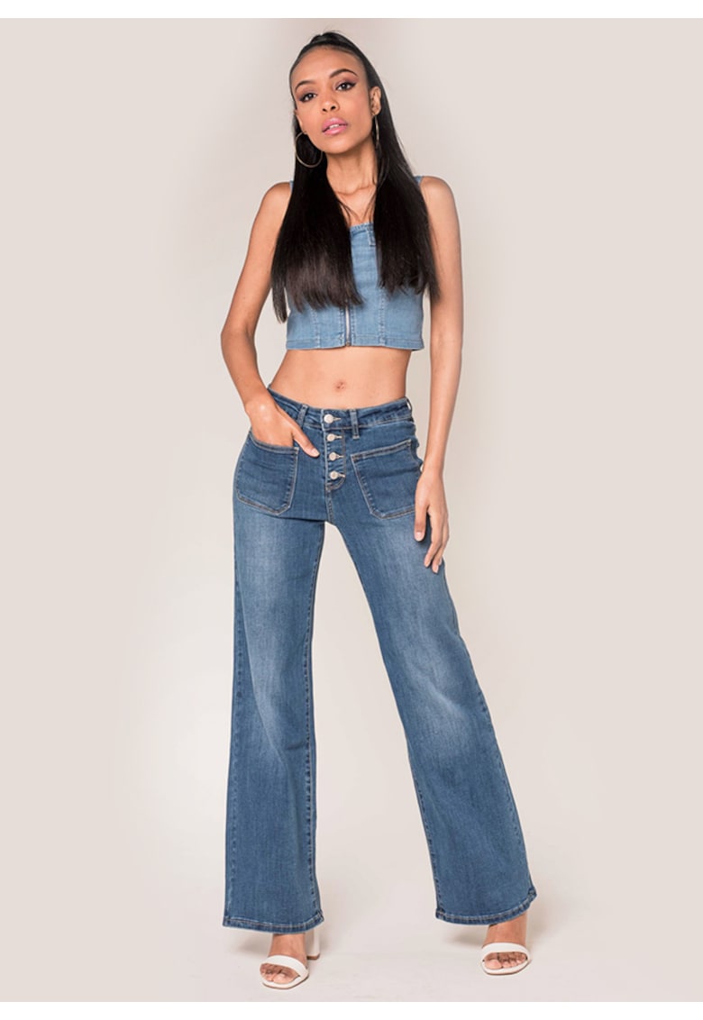 Blugi Dama Evazati Albastri P139-1A M7 20139 - Albastru