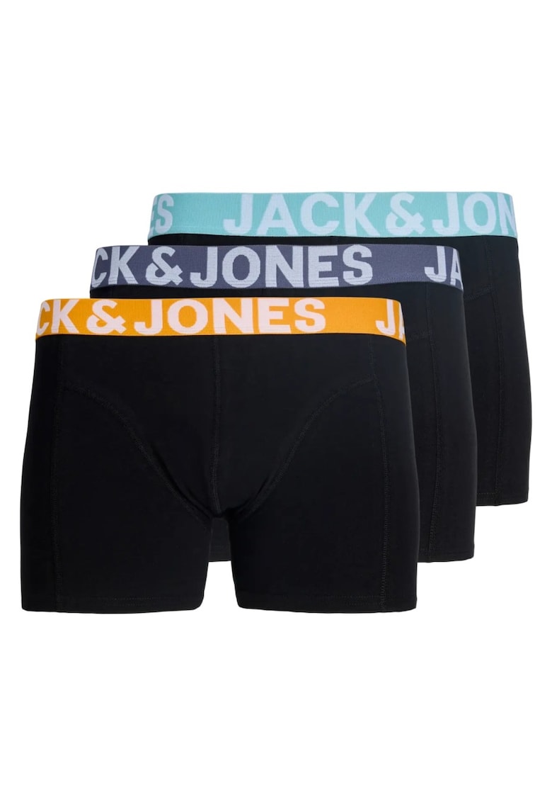 Underwear barbati - Set 3 perechi de boxeri - banda cu logo - Negru