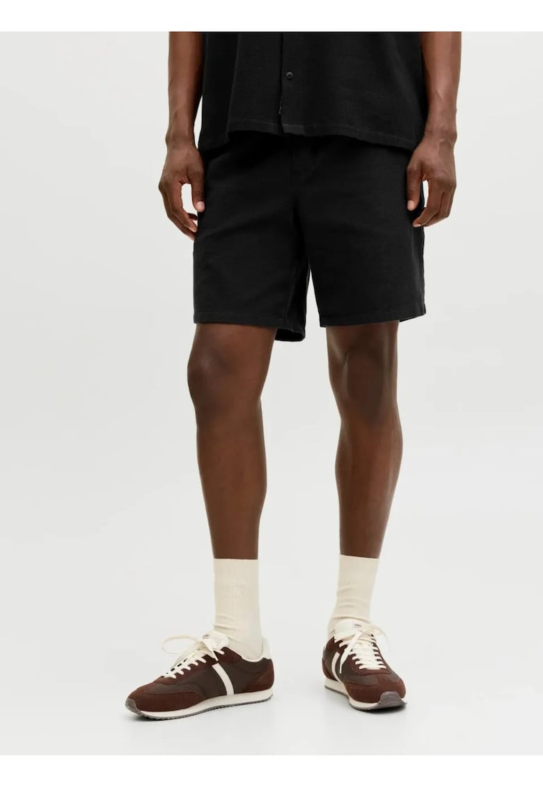 Pantaloni scurti barbati - Jaiden Waffle Resort Short - Negru
