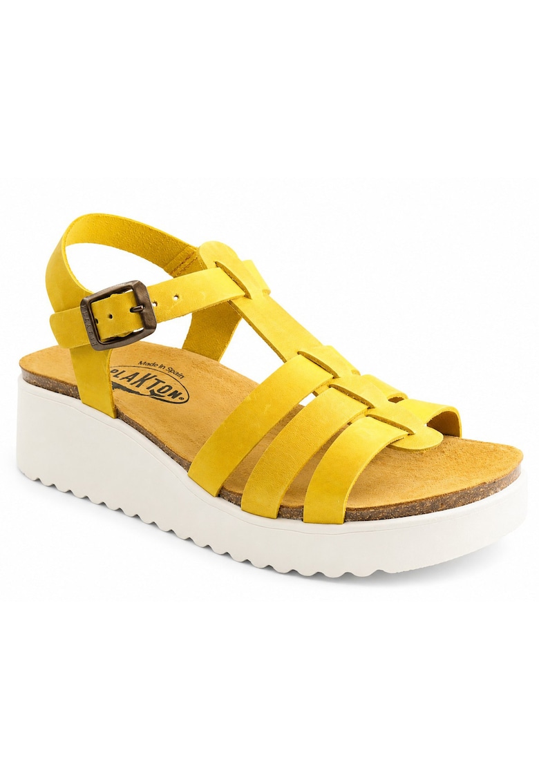 Sandale dama piele naturala 336444 - Galben