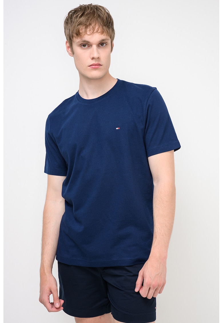 Tricou regular-fit cu decolteu la baza gatului Essential