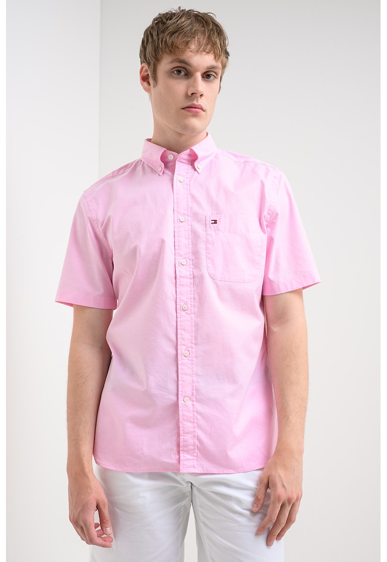 Camasa Oxford din amestec de bumbac - Roz pastel