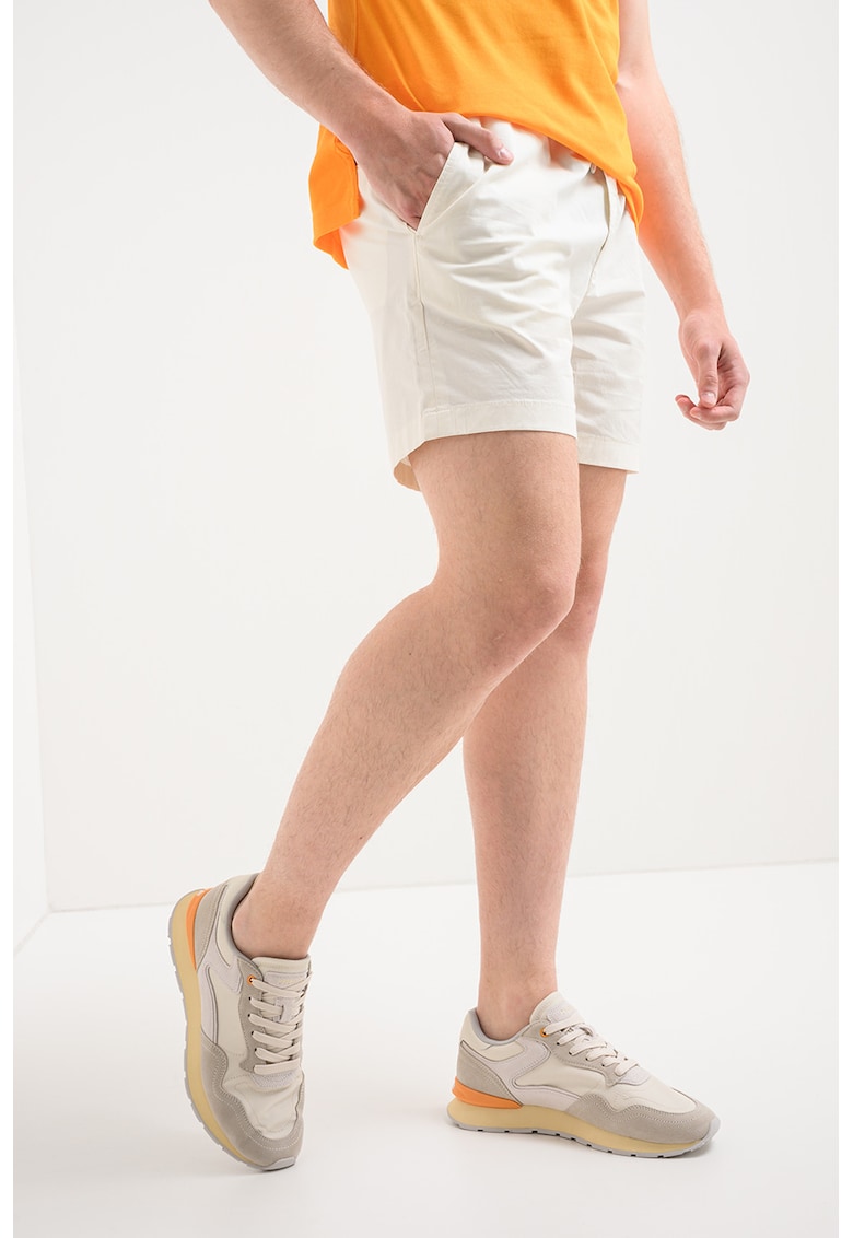 Pantaloni scurti din amestec de bumbac organic Dover - Alb fildes