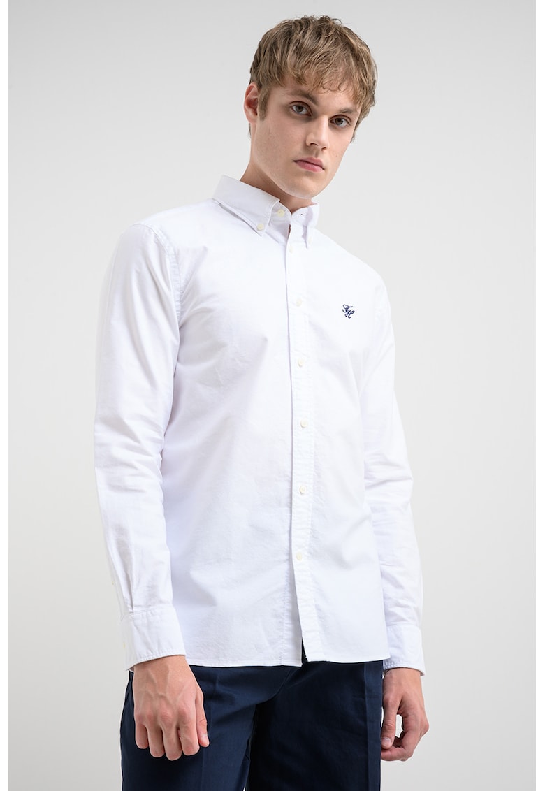 Camasa Oxford regular fit Heritage - Alb optic