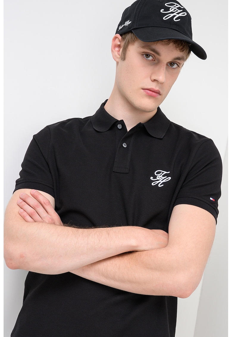Tricou polo regular fit - Negru