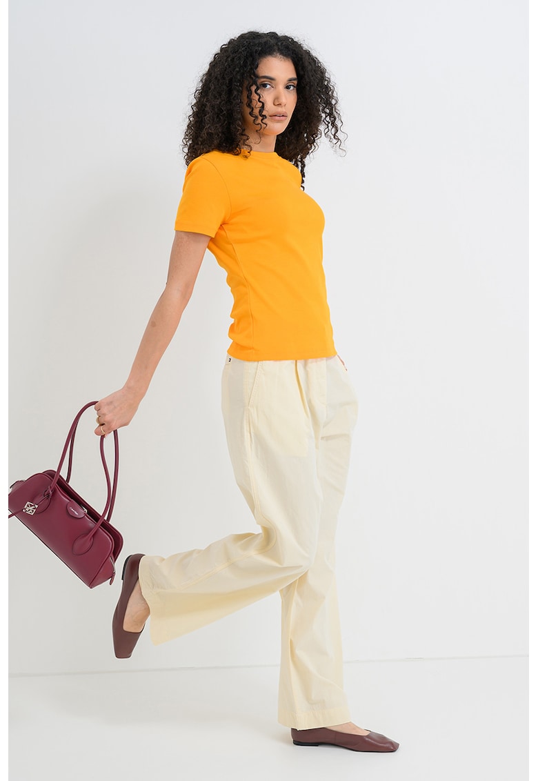 Tricou slim fit - Galben sofran