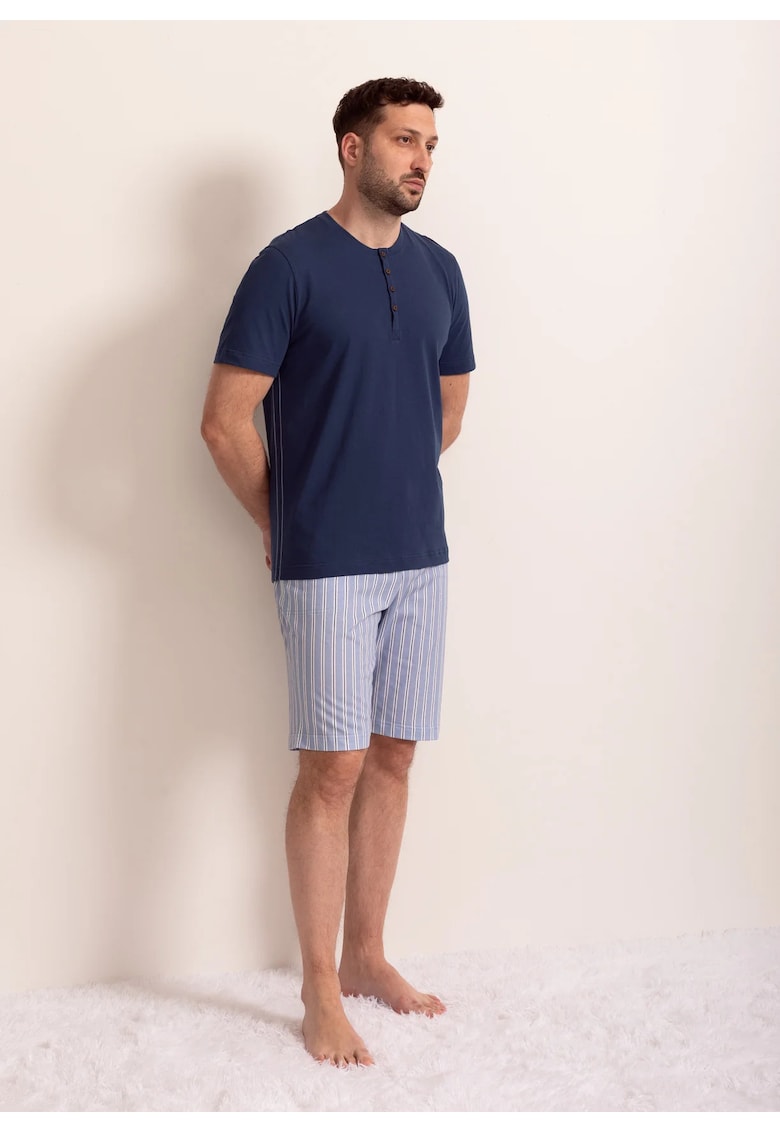 Pijama Abel Bumbac pentru Barbati - Bleumarin