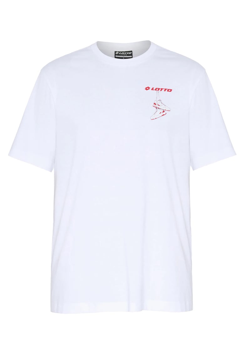 Tricou sport barbati alb - bumbac - croiala regular - maneci scurte -