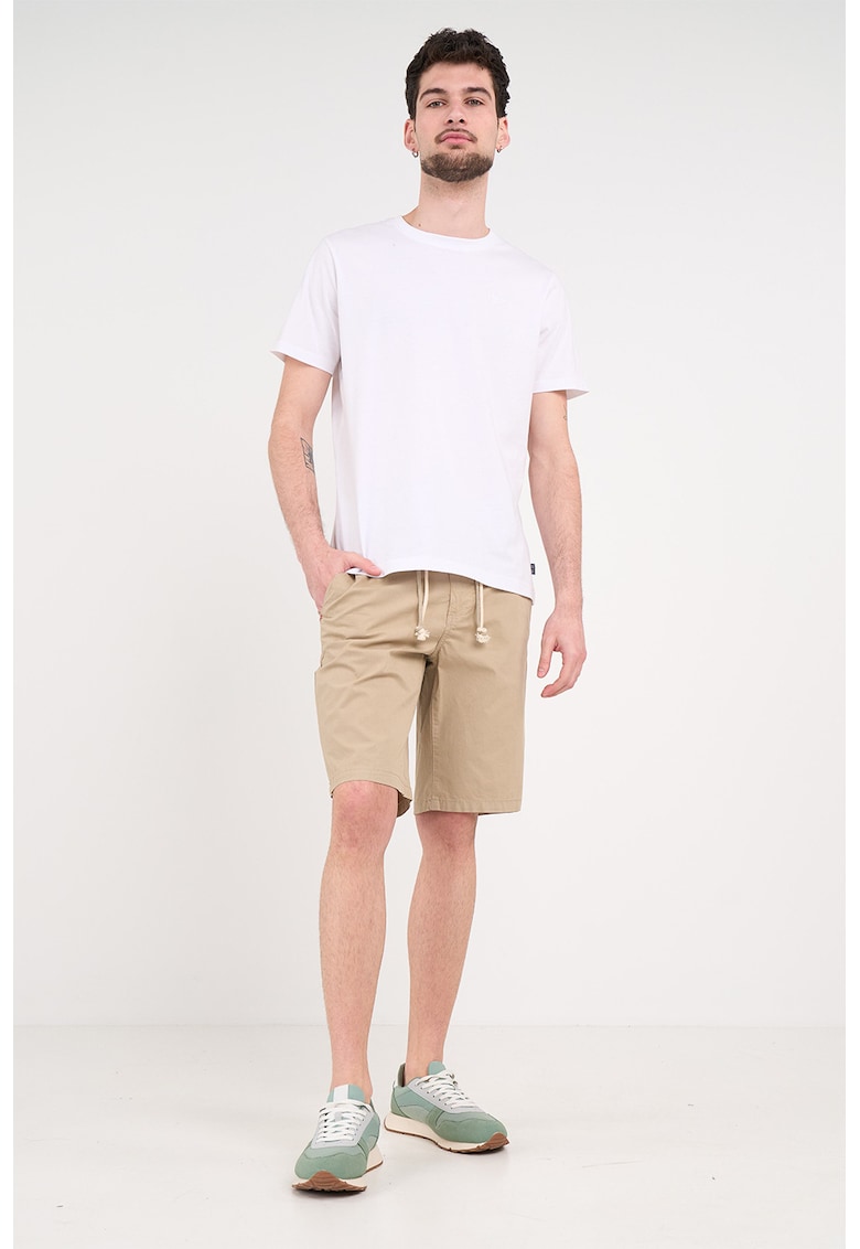 Pantaloni scurti de bumbac cu snur - Bej
