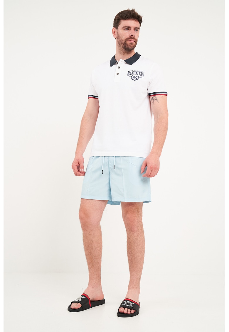 Pantaloni scurti de baie cu snur - Albastru glaciar