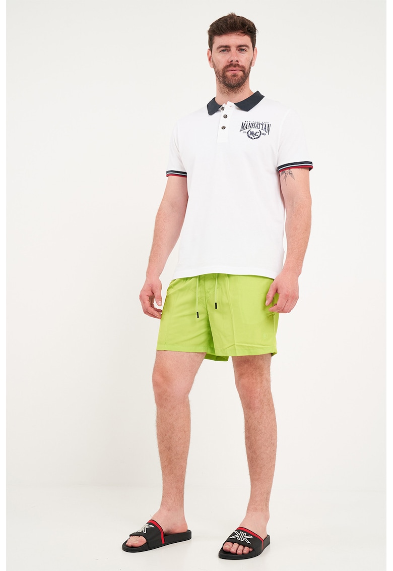 Pantaloni scurti de baie cu snur - Verde lime