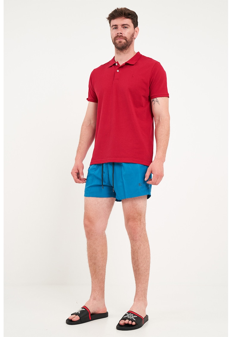 Pantaloni scurti de baie cu buzunar pe spate - Albastru cobalt
