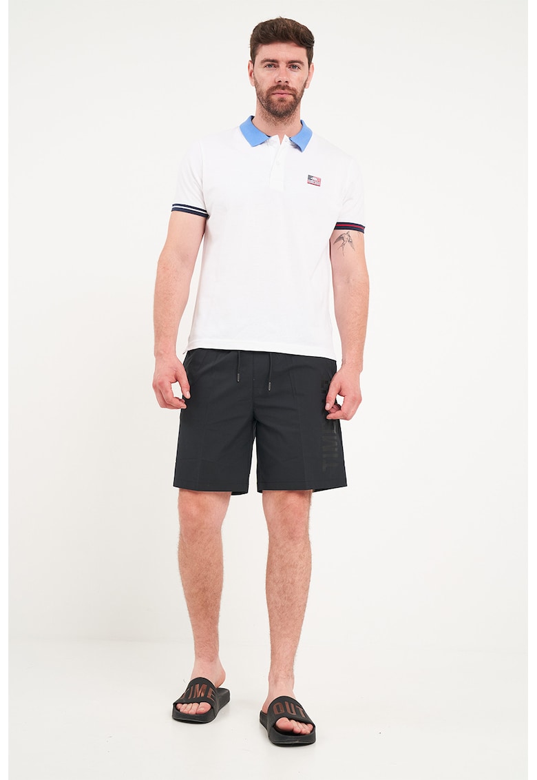 Pantaloni scurti de baie cu logo - Negru