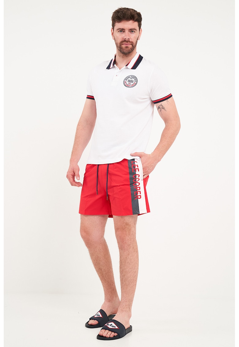Pantaloni scurti de baie cu talie medie - Rosu