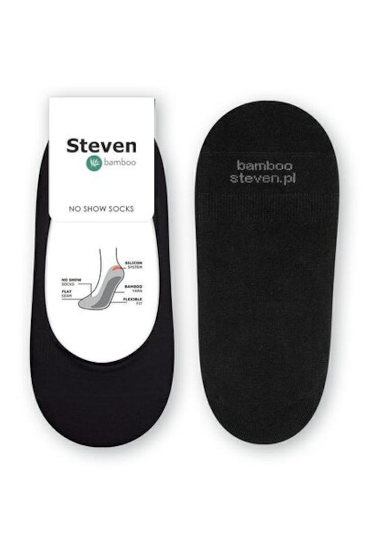 Talpici dama bambus cu silicon aplicat la calcai S036 - Negru