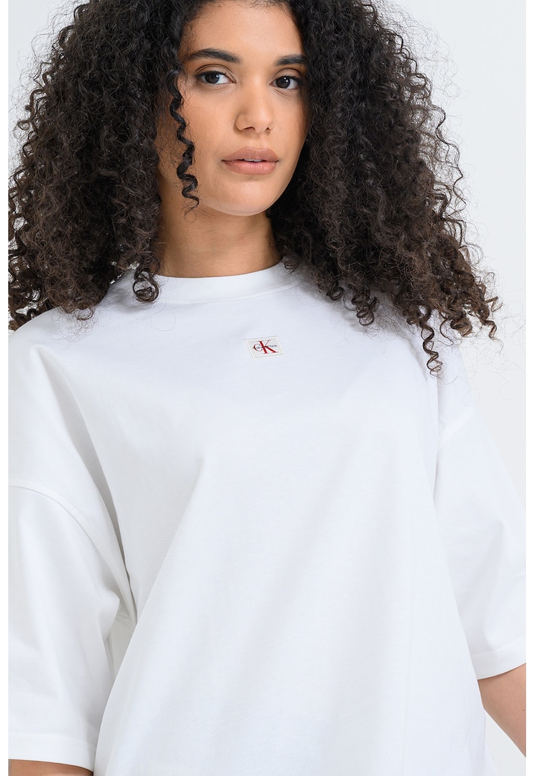 Tricou lejer cu maneci cazute - Alb murdar