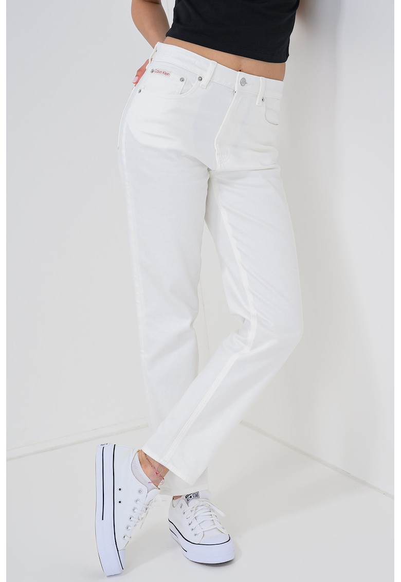 Blugi slim-fit - Alb fildes