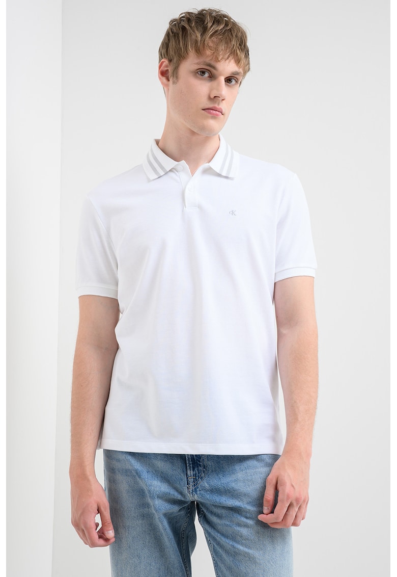 Tricou polo din bumbac - Alb
