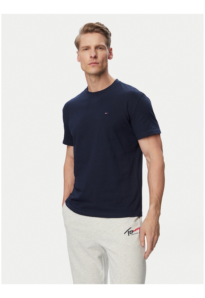 Tricou din bumbac uni - cu maneci scurte