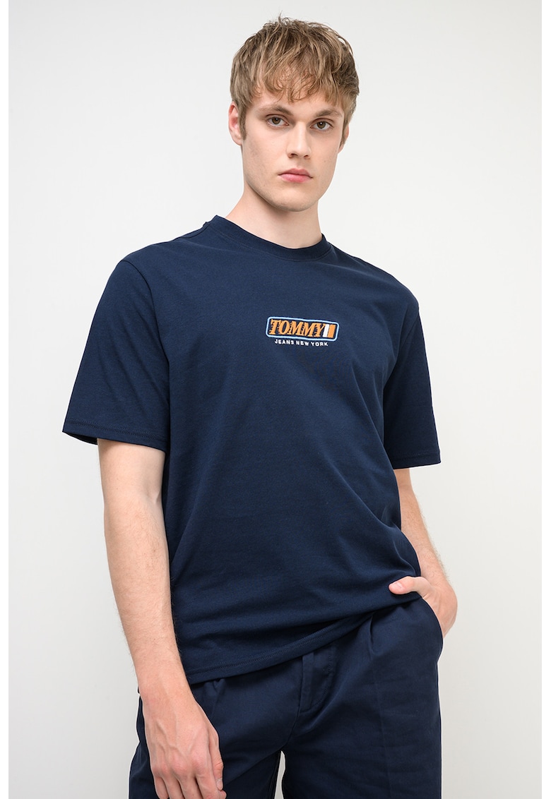 Tricou regular-fit cu logo - Albastru ultramarin