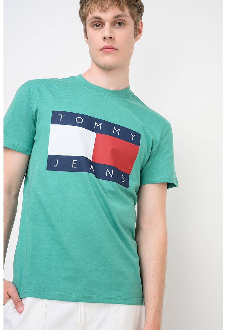 Tricou regular-fit cu imprimeu logo - Rosu/Verde/Albastru ultramarin