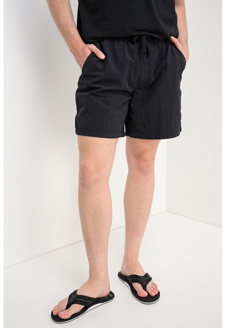 Pantaloni scurti cu croiala relaxed-fit - Negru