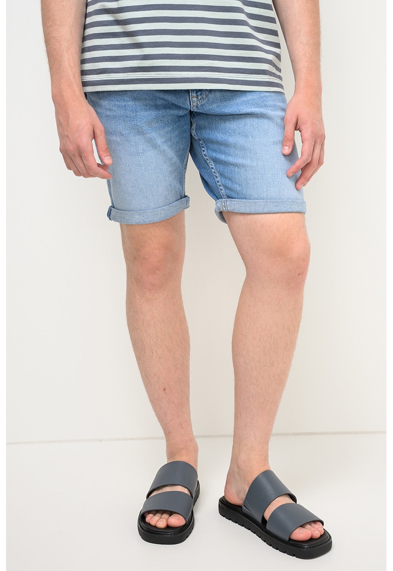 Blugi scurti cu croiala slim-fit Scanton - Albastru