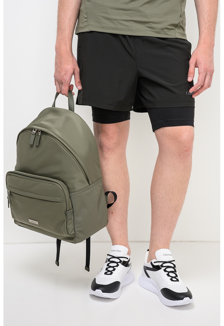 Pantaloni scurti cu model 2-in-1 - pentru fitness - Negru