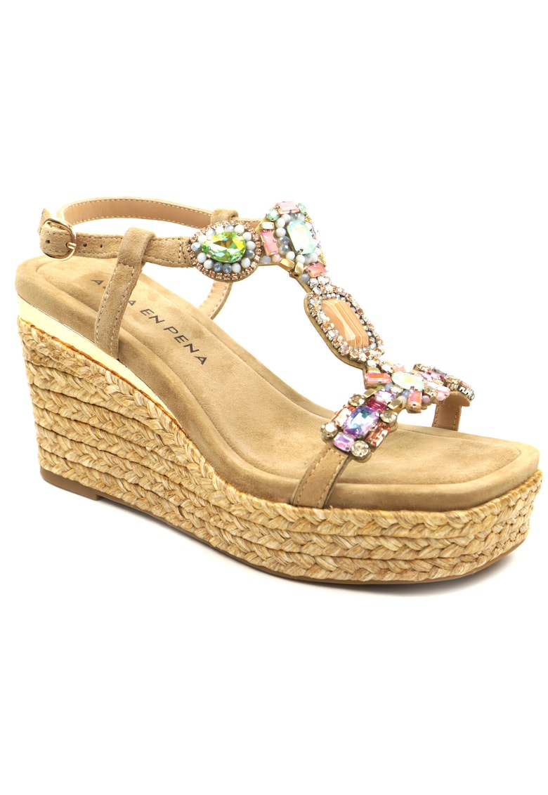 Sandale dama piele naturala V265506 - Bej