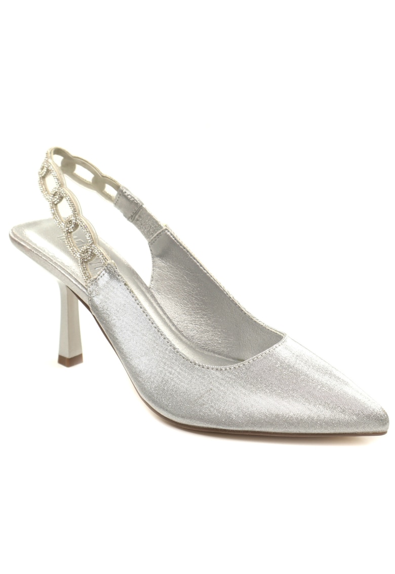 Pantofi dama decupati AM72409 - Argintiu