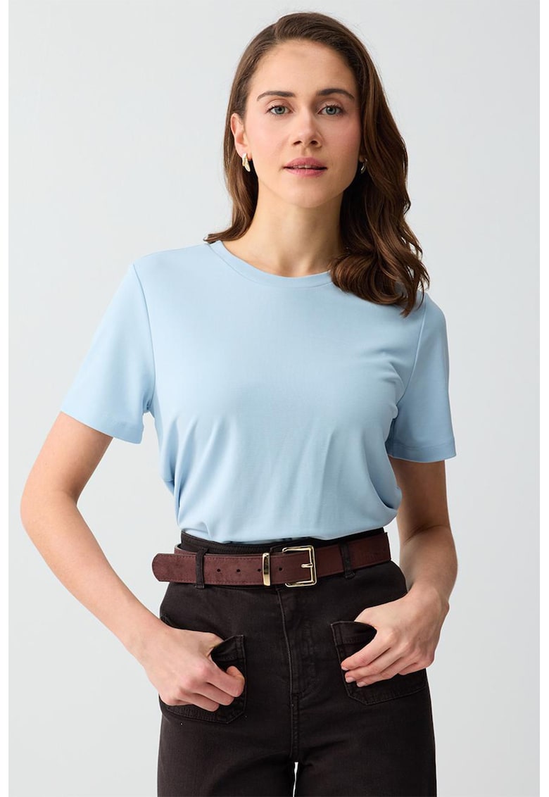 Tricou regular fit din amestec de modal - Albastru pastel