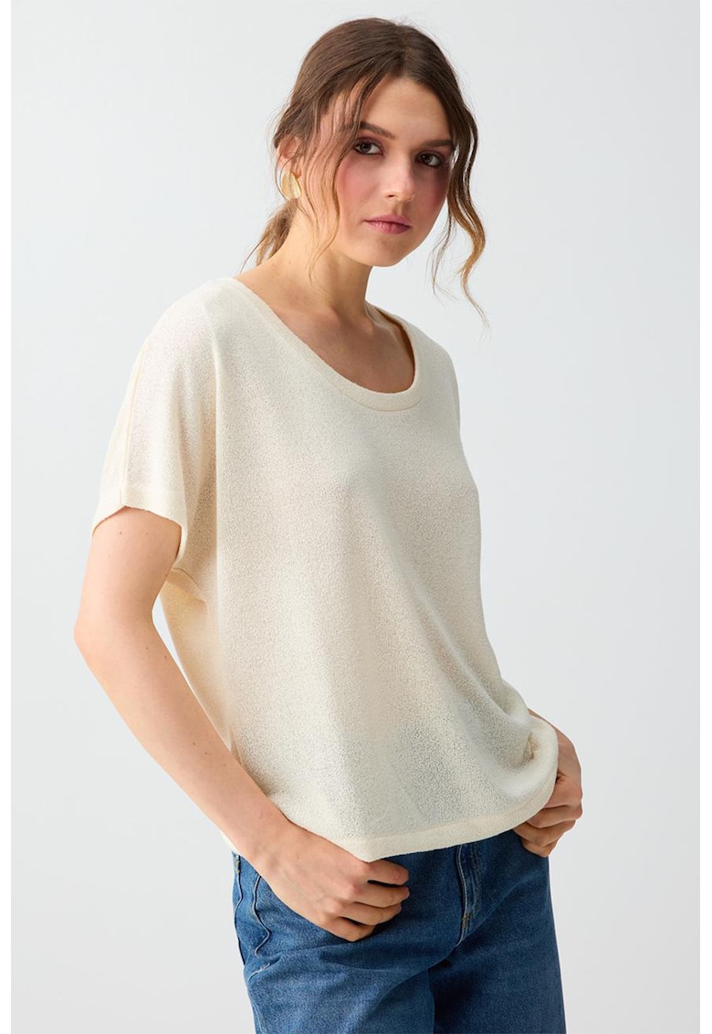 Tricou uni lejer - Galben pal