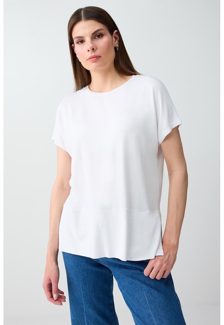 Tricou cu slituri laterale - Alb optic