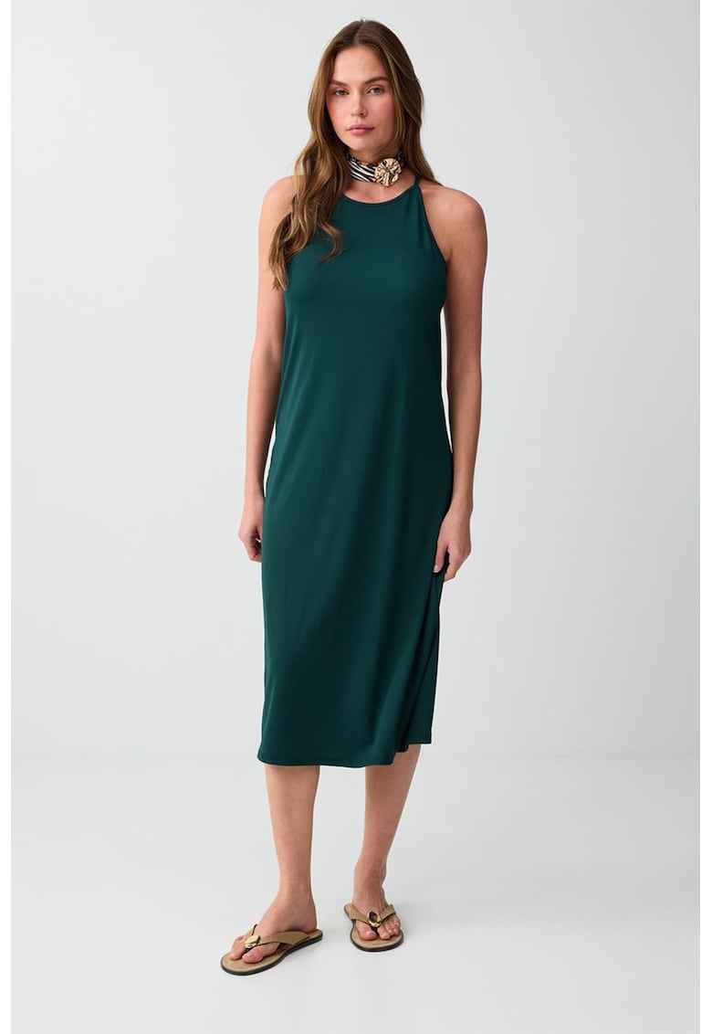 Rochie lejera - fara maneci - Verde englez